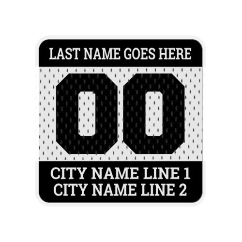 2-Line Black/White - Personalized 2x2 Hockey Pin Thumbnail