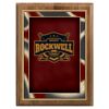 American Walnut Step-Edge Plaque w/ Brass Plated Steel Artist Plaque Plate Thumbnail