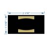 MGA 2x1 Yardage Tag (Black/Gold) Thumbnail