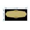 MGA 2x1 Yardage Tag (Black/Gold) Thumbnail