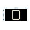 MGA 2x1 Yardage Tag (Black/Gold) Thumbnail