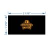 MGA 2x1 Yardage Tag (Black/Gold) Thumbnail